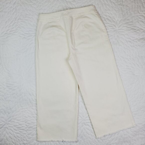 NIC+ZOE Pants Women’s Crop Stretch Denim Wide Leg Capris Size 8 - Picture 4 of 6